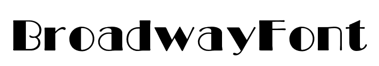 BroadwayFont font preview