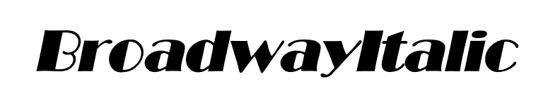 BroadwayItalic font preview