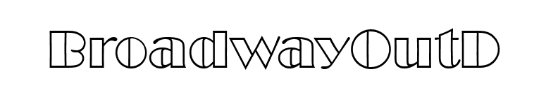 BroadwayOutD font preview