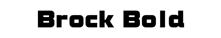 Brock Bold font preview