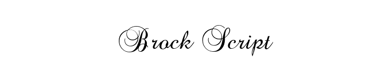 Brock Script font preview