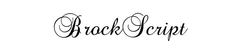 BrockScript font preview