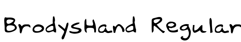 BrodysHand Regular font preview