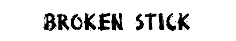 Broken Stick font preview
