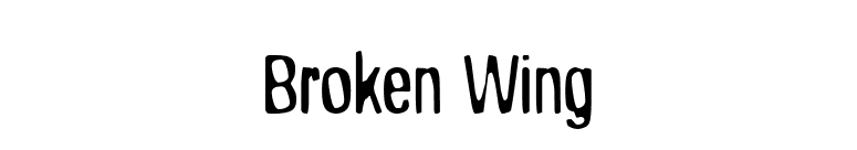 Broken Wing font preview