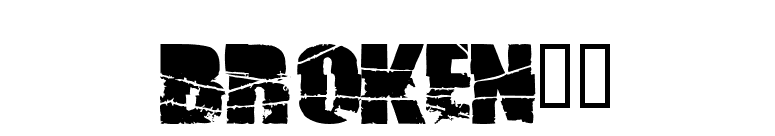 Broken74 font preview