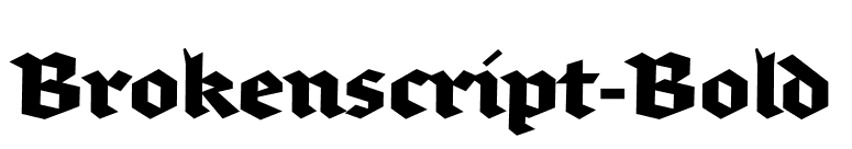 Brokenscript-Bold font preview