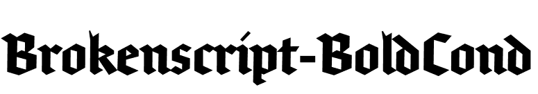 Brokenscript-BoldCond font preview