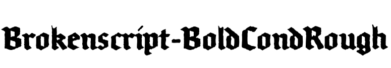 Brokenscript-BoldCondRough font preview