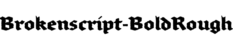 Brokenscript-BoldRough font preview