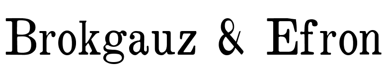 Brokgauz & Efron font preview
