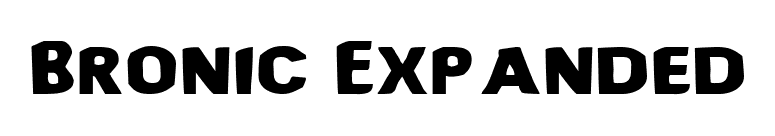 Bronic Expanded font preview
