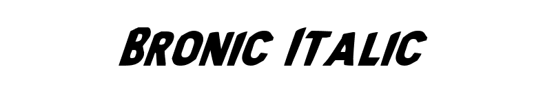 Bronic Italic font preview