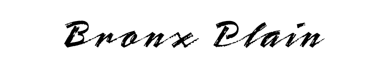 Bronx Plain font preview