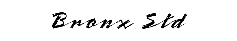 Bronx Std font preview