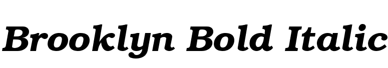 Brooklyn Bold Italic font preview