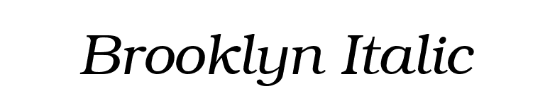Brooklyn Italic font preview
