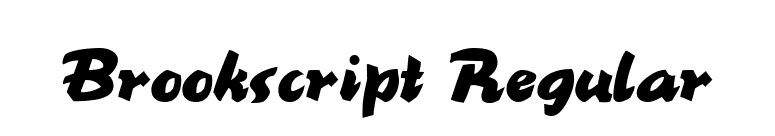 Brookscript Regular font preview