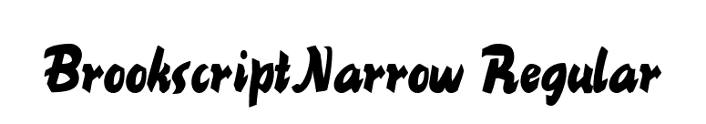 BrookscriptNarrow Regular font preview