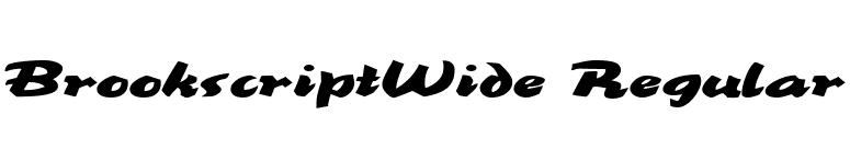 BrookscriptWide Regular font preview