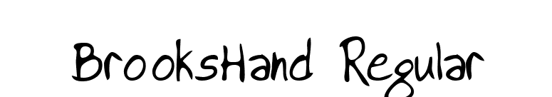 BrooksHand Regular font preview
