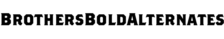 BrothersBoldAlternates font preview