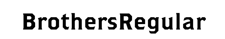 BrothersRegular font preview