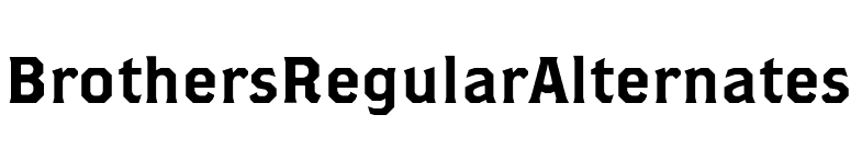 BrothersRegularAlternates font preview