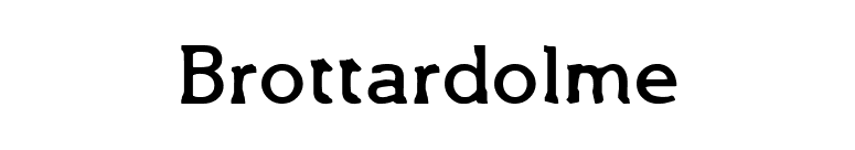 Brottardolme font preview