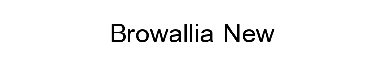 Browallia New font preview
