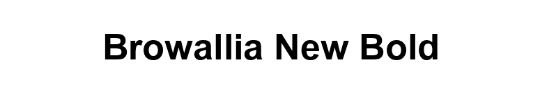 Browallia New Bold font preview