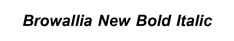 Browallia New Bold Italic font preview
