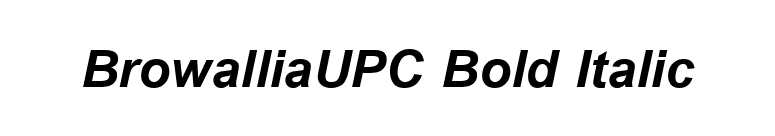 BrowalliaUPC Bold Italic font preview