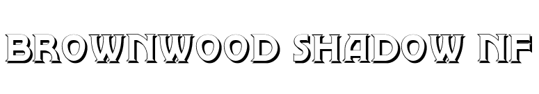 Brownwood Shadow NF font preview