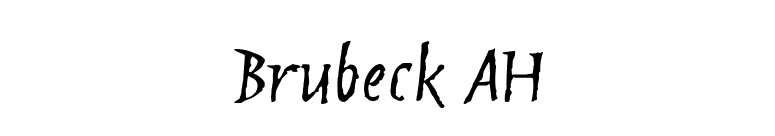Brubeck AH font preview