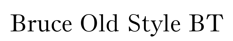 Bruce Old Style BT font preview