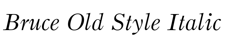 Bruce Old Style Italic font preview