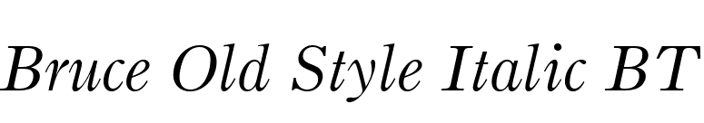 Bruce Old Style Italic BT font preview