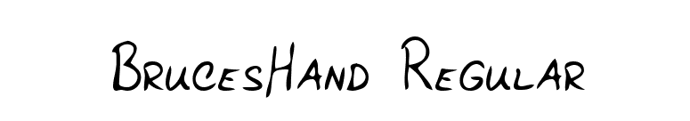 BrucesHand Regular font preview
