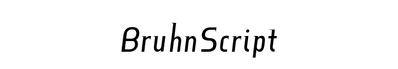 BruhnScript font preview