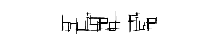 Bruised Five font preview