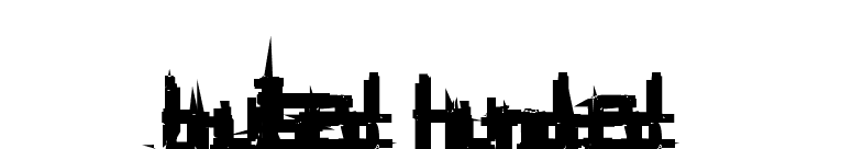 Bruised Hundred font preview