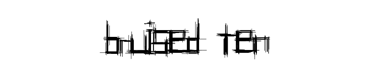 Bruised Ten font preview