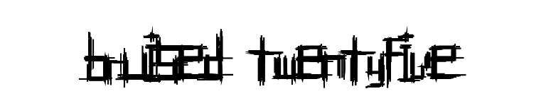 Bruised TwentyFive font preview