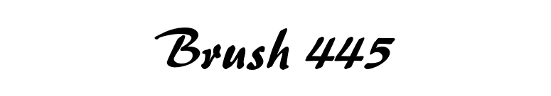 Brush 445 font preview