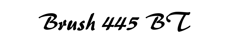 Brush 445 BT font preview