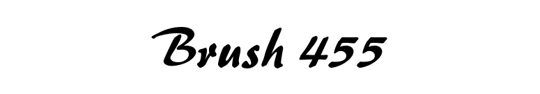 Brush 455 font preview