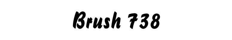 Brush 738 font preview