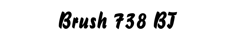 Brush 738 BT font preview