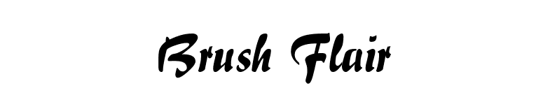 Brush Flair font preview